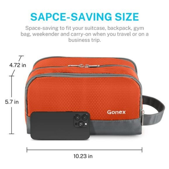 Travel toiletry bag dopp kit shaving bag water resistant nylon cosmetic organize - Picture 5 of 7